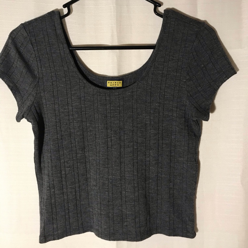 Grey cotton crop top (size medium)